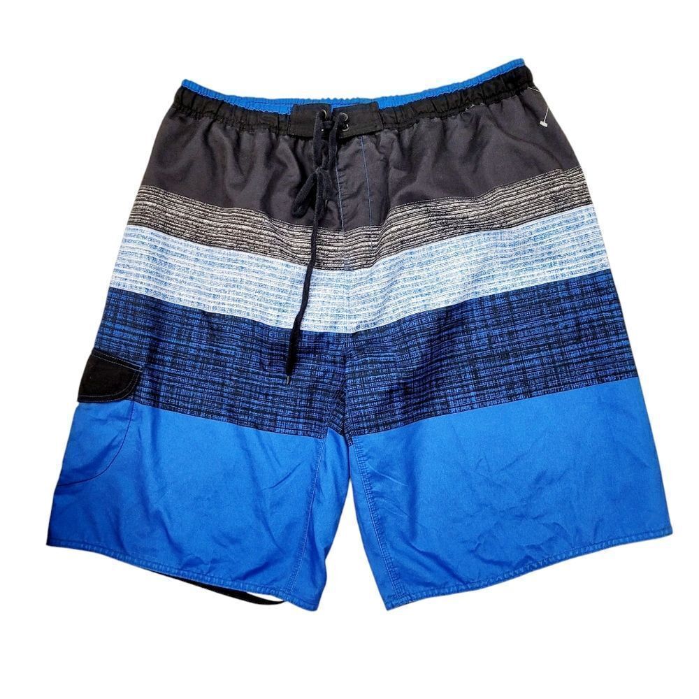 2/$20 Burnside Blue & Black Track Shorts Pants Size: XL
